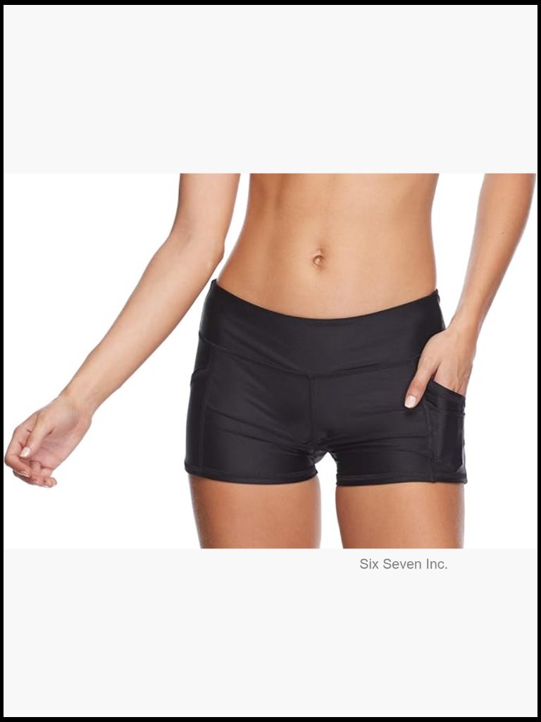 Women's Hybrid Swim Shorts Upf 50+ Elastic Waist Slash Pockets 2" Inseam